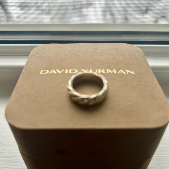 David Yurman Silver Twisted Rope Ring - Picture 5 of 6